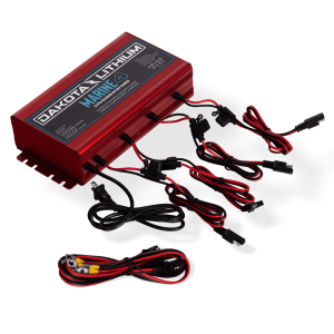 Marine 4 Bank, 40-Amp (10-Amp Per Bank) 12V Onboard Lithium Battery Charger - Discontinued