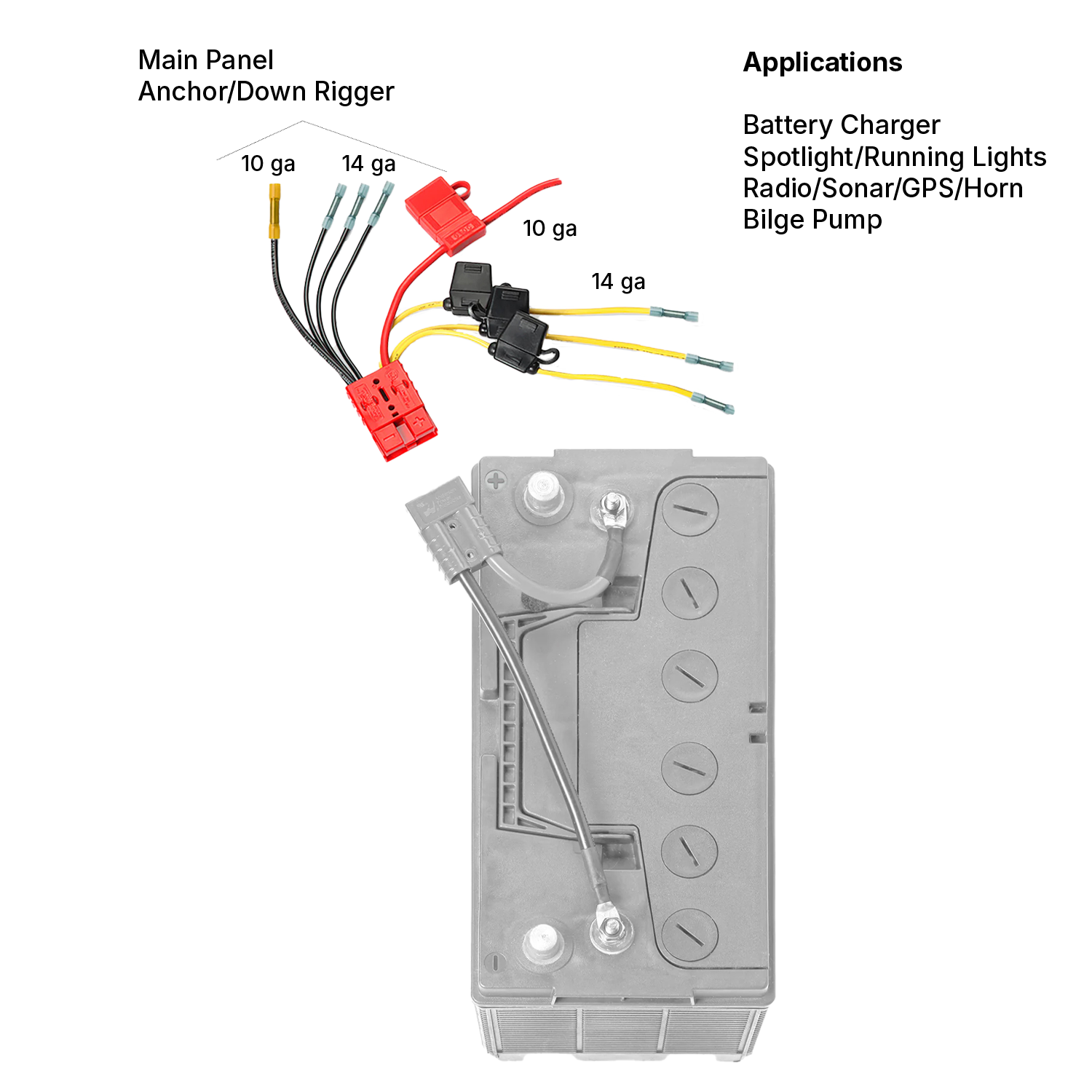 12 Volt Multi-4 Fused Connector Kit