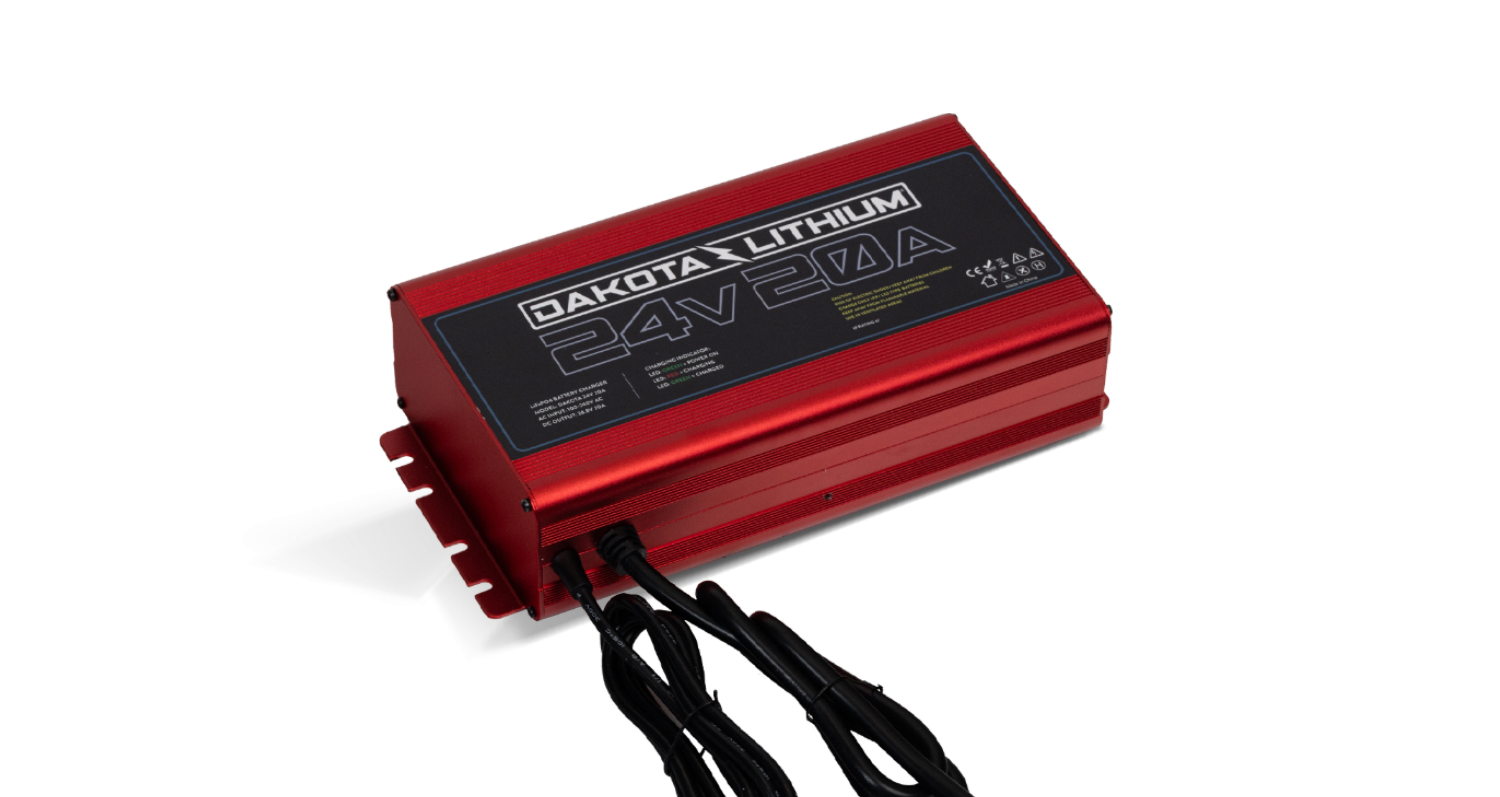 Ultra Fast 24V 20A Waterproof Dakota Lithium LiFePO4 Onboard Battery Charger