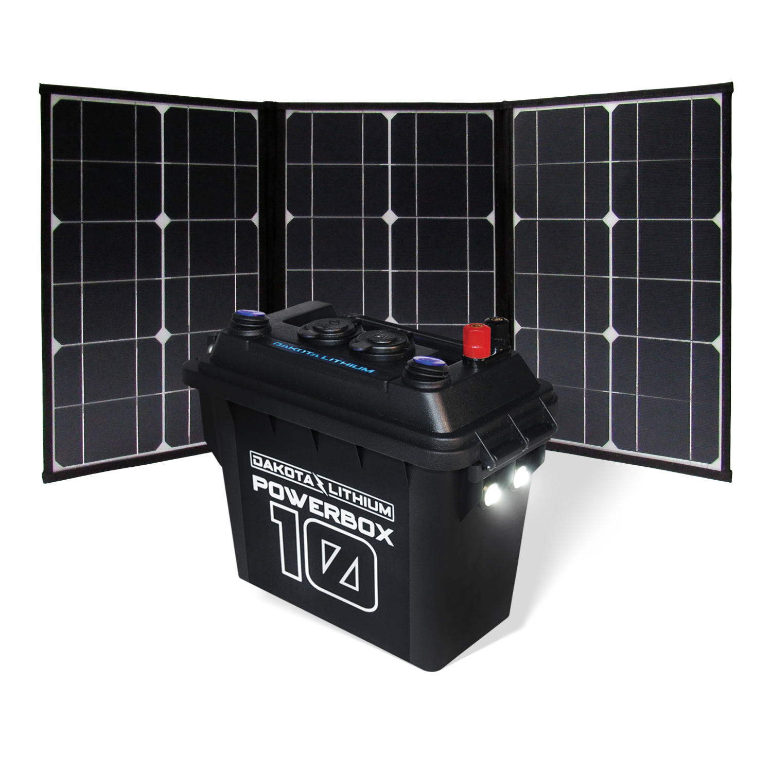 Dakota Lithium PowerBox 10 (12V Battery Included) + Folding Solar Panel