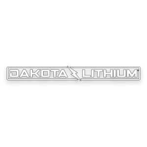 24" Transfer Decal White Dakota Lithium Logo