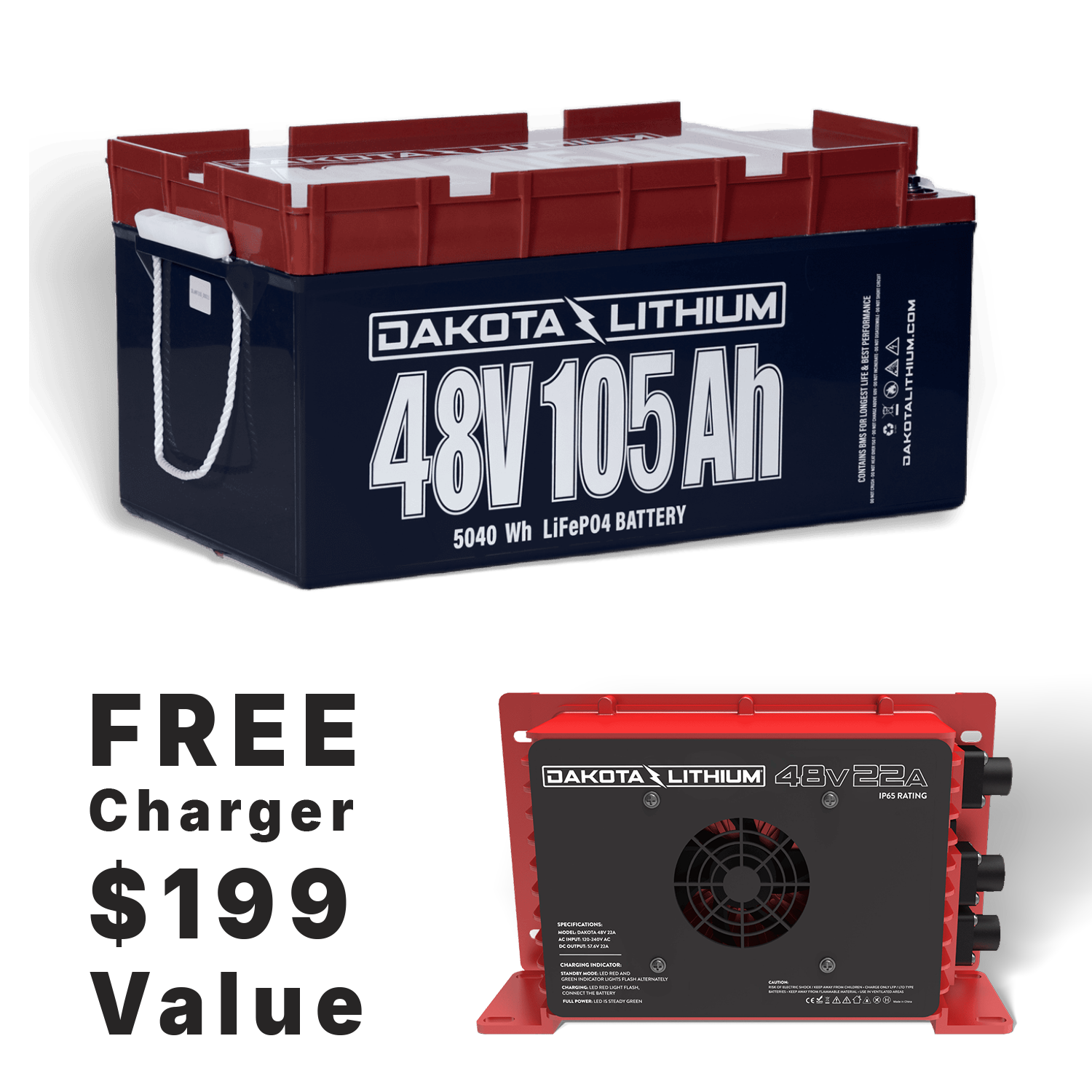 48V 105Ah Deep Cycle LiFePO4 Battery